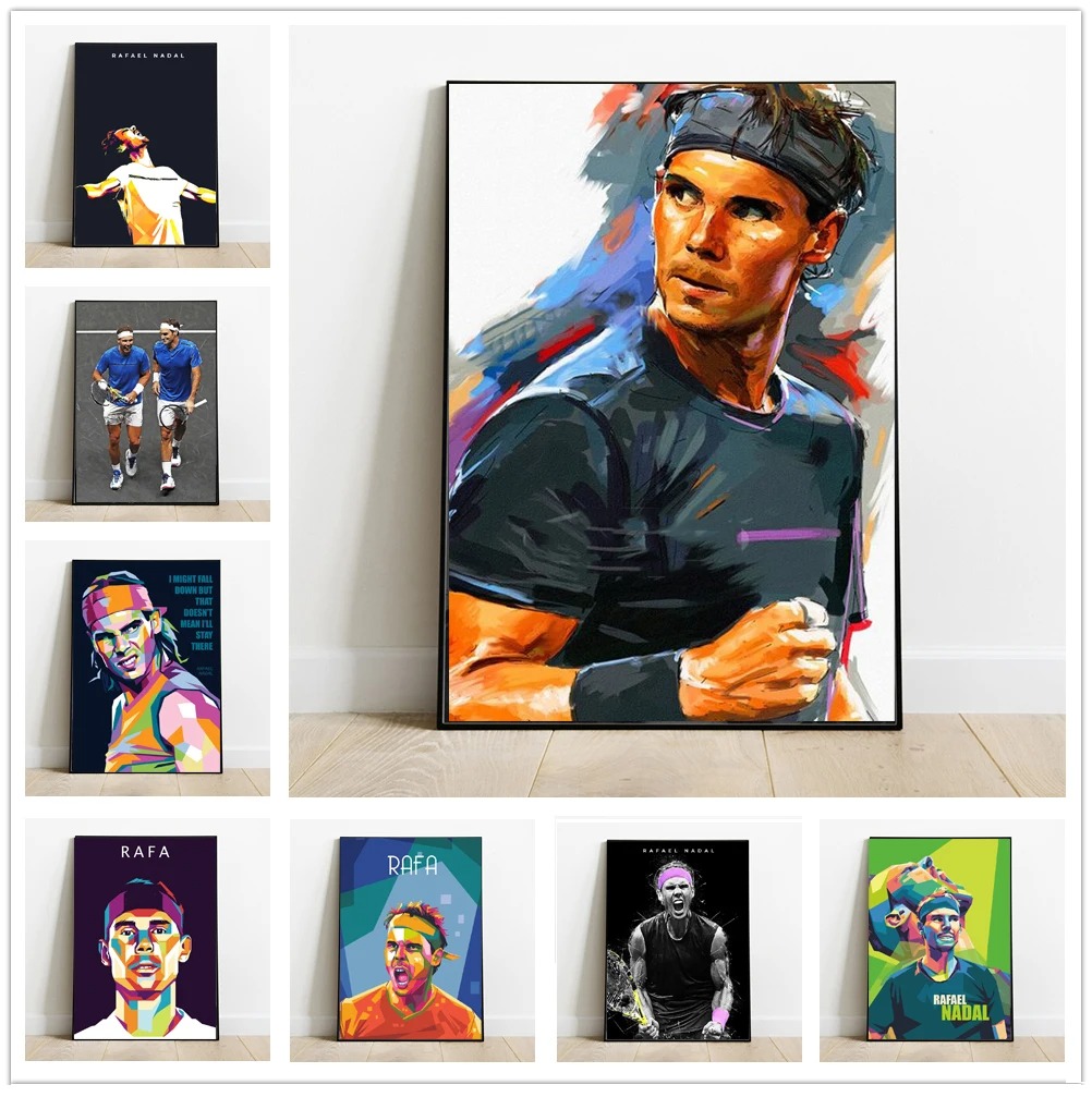 Badminton Poster - Rafaels คําคมใหม่ Nadals ผู้เล่นเทนนิสกีฬาดาวโปสเตอร์พิมพ์ Wall Art