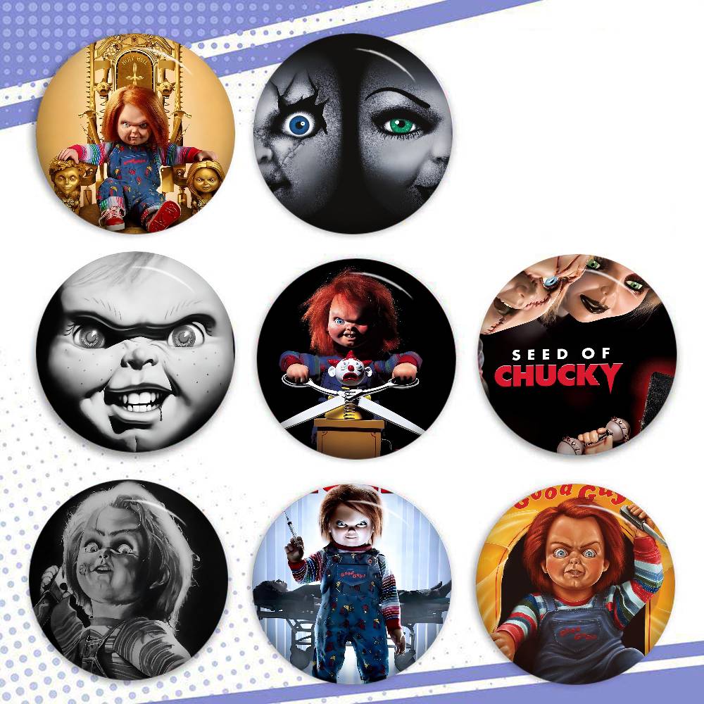 Badminton Meme - เข็มกลัดติดเสื้อ Chucky จากภาพยนตร์สยองขวัญ Child's Play ลายตลกขบขัน