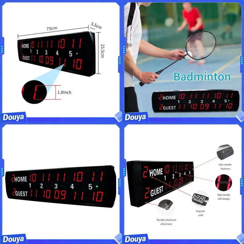 Badminton Score - ป้ายคะแนนอิเล็กทรอนิกส์ LED ยี่ห้อ YIZHI 5 หลัก