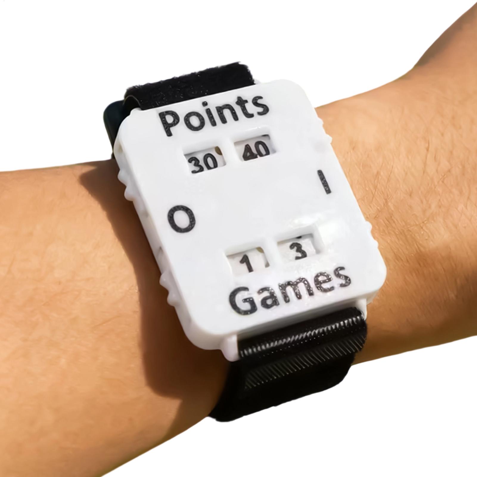 Badminton Score Counter - สายรัดข้อมือสำหรับนับคะแนนแบบพกพาสำหรับกีฬาคริกเก็ต เทนนิส และแพเดิล ติดตามคะแนนได้ทันที ไม่สูญเสียข้อมูล สำหรับโค้ช