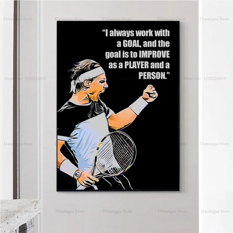 Rafaels คําคมใหม่ Nadals ผู้เล - Badminton Poster บทวิจารณ์และราคา