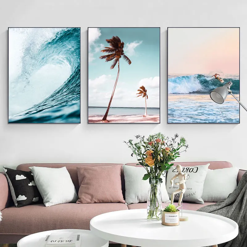 Seasacape Sunset ภาพวาดผ้าใบ C - Badminton Poster บทวิจารณ์และราคา