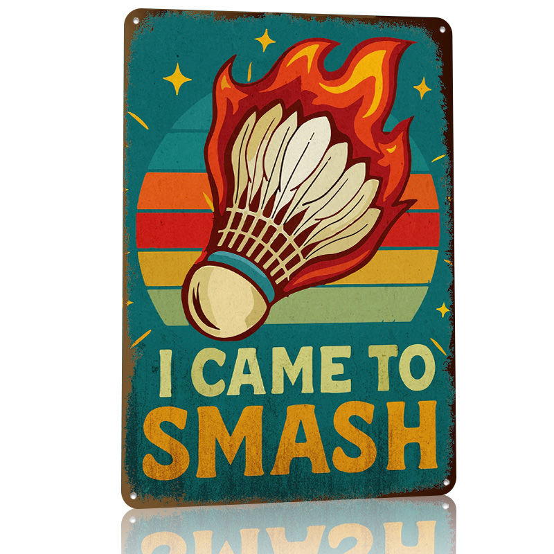 ป้ายโลหะลายตลกแบดมินตันแบบวินเ - Badminton Poster บทวิจารณ์และราคา